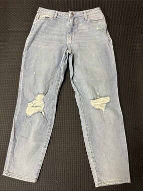 SO Light Blue High-Rise Mom Jeans